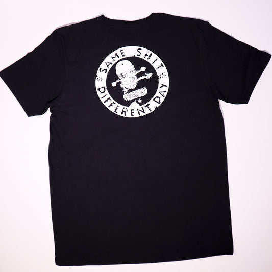 Black tee Same S different Day - Make the most of every day.