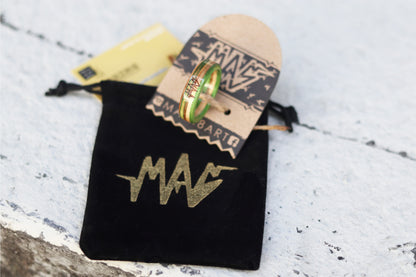 Wooden Sk8 Ring - Green