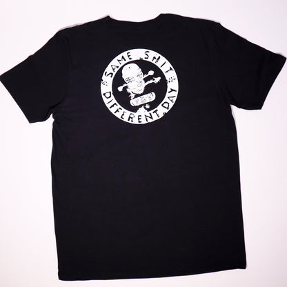 Black tee Same S different Day - Make the most of every day.