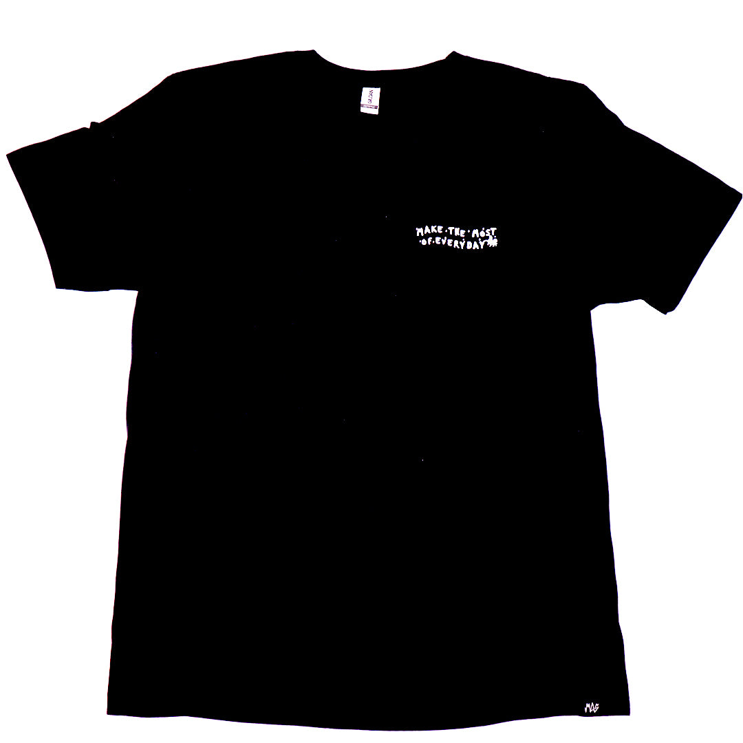 Black tee Same S different Day - Make the most of every day.
