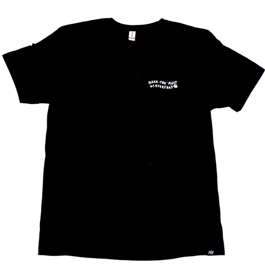 Black tee Same S different Day - Make the most of every day.