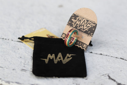 Wooden Sk8 Ring - Purple / Marine Blue