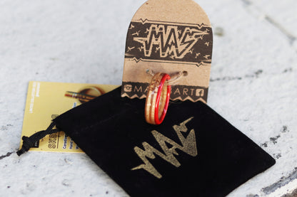 Wooden Sk8 Ring - Pink