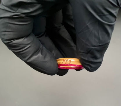 Wooden Sk8 Ring - Pink