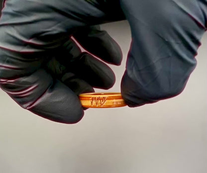 Wooden Sk8 Ring - Orange