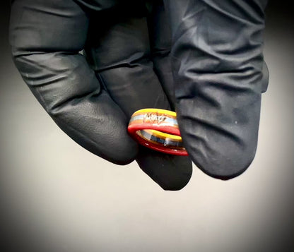 Wooden SK8 Rings / Yellow / Blue / Red